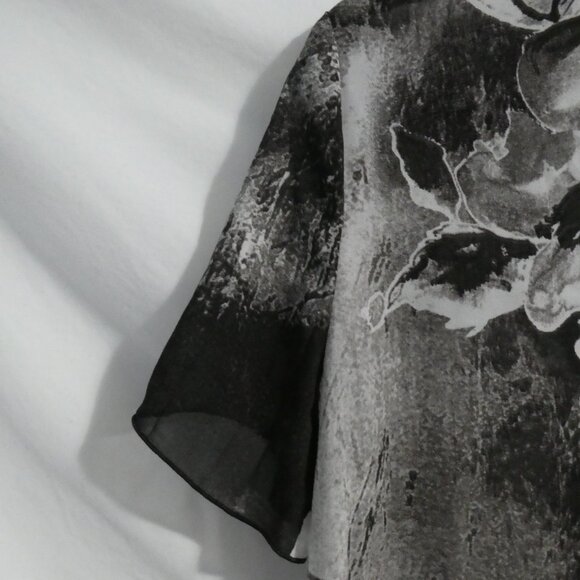 LAVENA FASHION | small | Sheer Button-Up Floral Front Long Shirt Dress | NWT - Picture 12 of 16